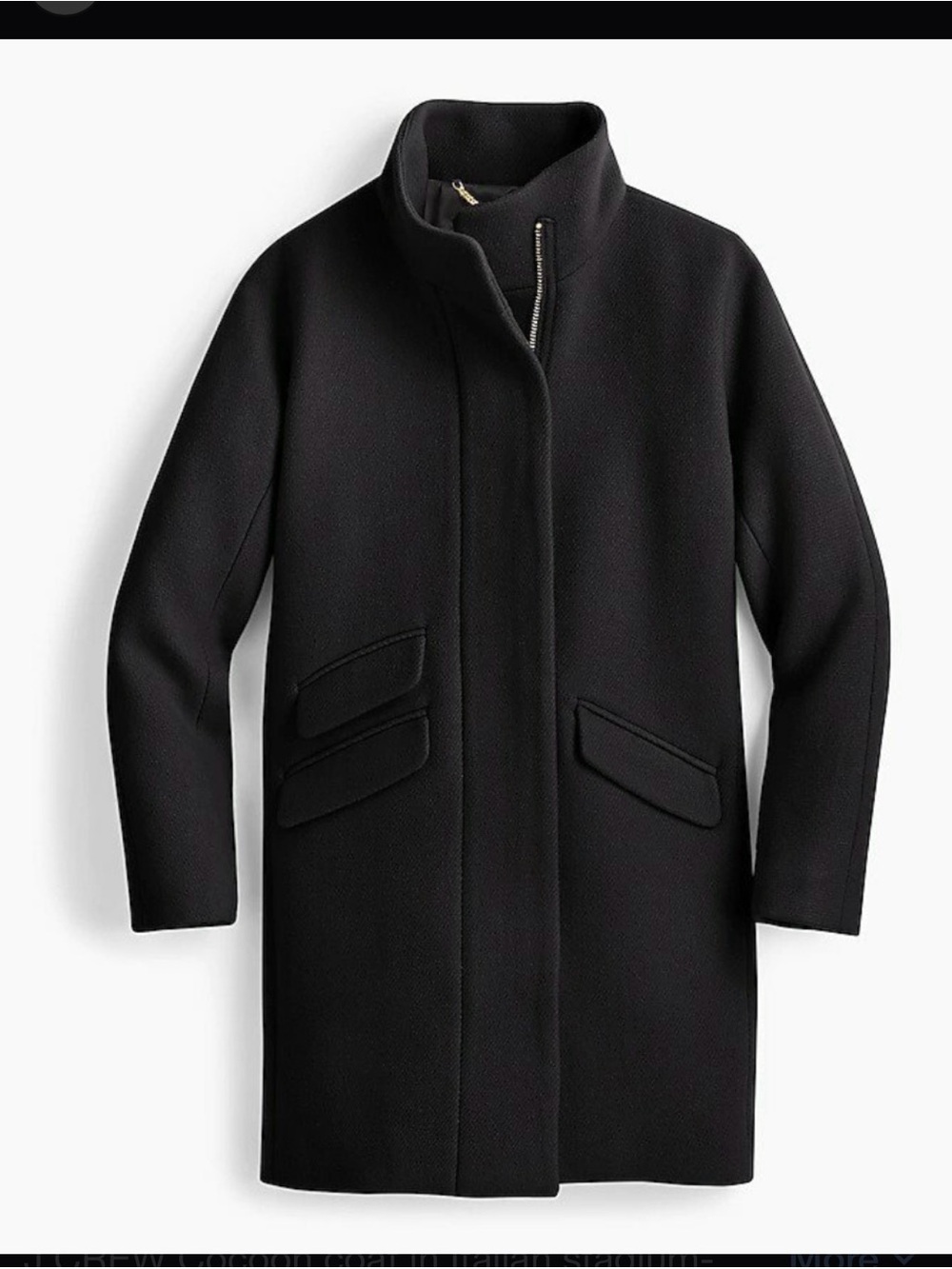 Classic Black Wool Coat J Crew Cocoon New With Tags
